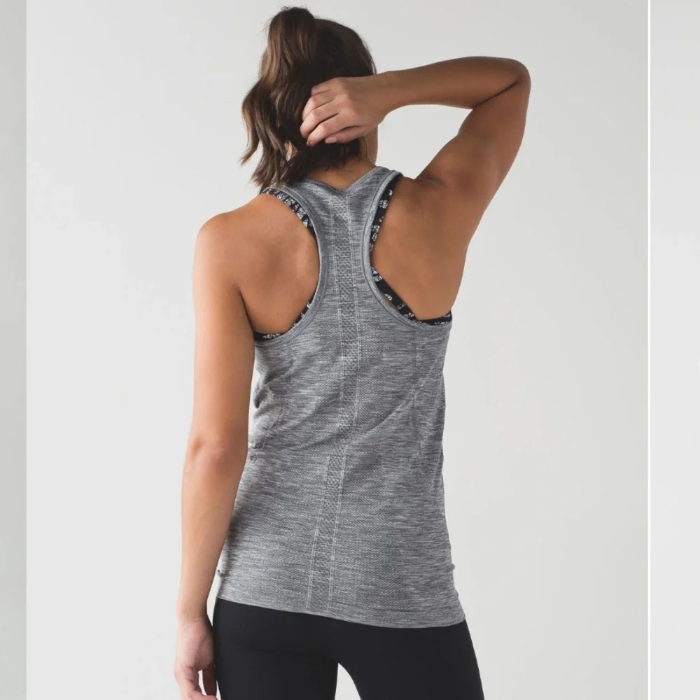 Lululemon Swiftly Tech Racerback Color Heathered Slate Size 2 XXS - Picture 3 of 6